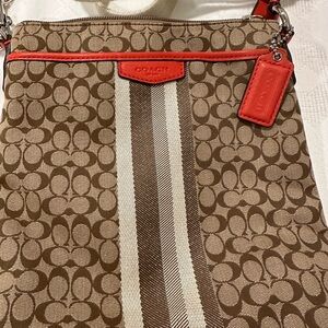 Coach canvas crossbody bag